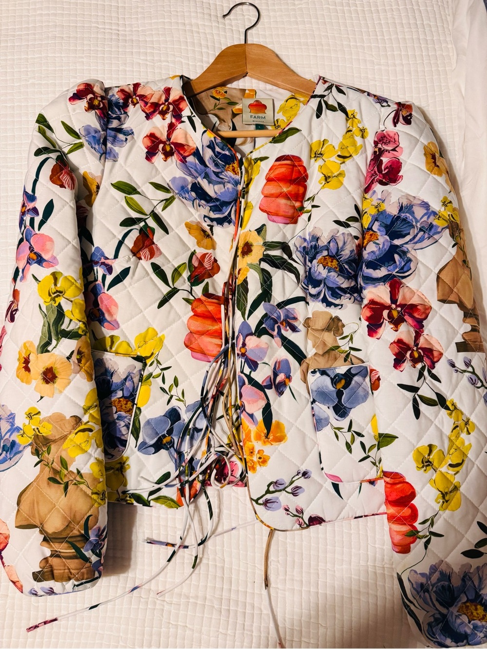 Floral Quilted Jacket in Multi-Color